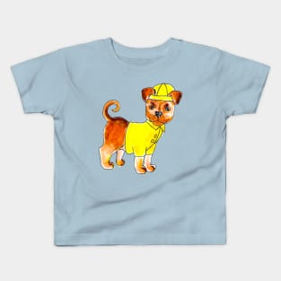 Dog In A Raincoat Kids T-Shirt